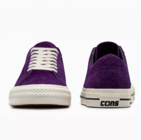 CONVERSE One Star Pro OX Skateboard in Night Purple/Egret/Black - Picture 9 of 16